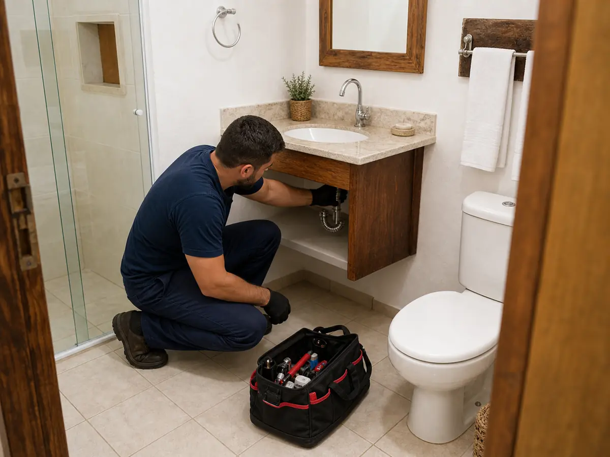 entupimento em pousada em Penha - plumbing service