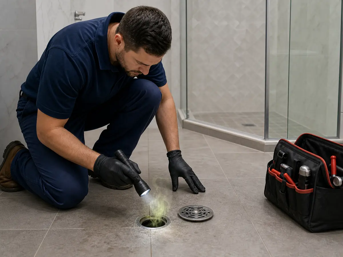 ralo com mau cheiro em Penha - plumbing service